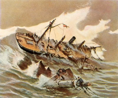 Rozbity okręt wojenny Iltis, 1896, 1936. autorstwa Unbekannt