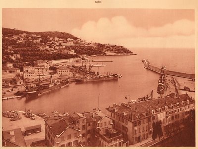Wejście do portu i Mont-Boron, Nicea, 1930. autorstwa Unbekannt