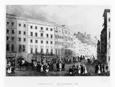 Dom w Salzburgu, w którym urodził się Mozart w 1791 roku, połowa XIX wieku autorstwa Unbekannt