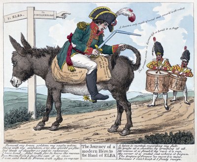 Podróż współczesnego bohatera na wyspę Elba, 1814 autorstwa Unbekannt