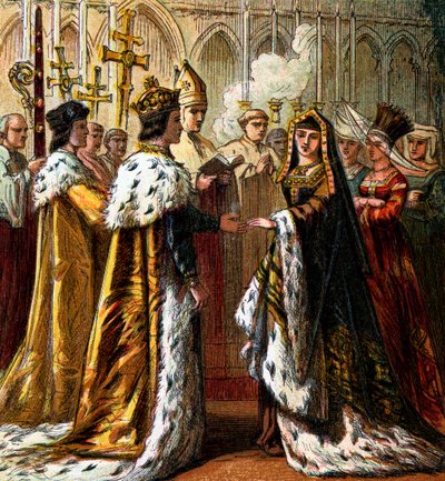 Ślub Henryka VII, 1486, ok. 1850 autorstwa Unbekannt