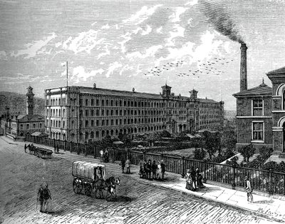 Młyn w Saltaire, ok. 1880 autorstwa Unbekannt