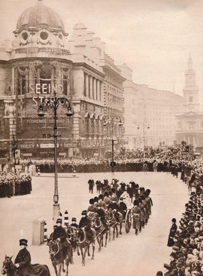 Poruszająca prostota King Georges ostatnia podróż przez Londyn, 1936 autorstwa Unbekannt