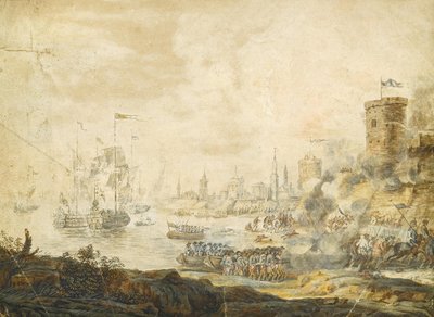 Bitwa morska pod Chesmą 5 lipca 1770 r., XVIII wiek autorstwa Unbekannt