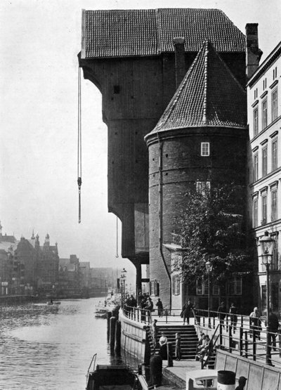Stara Brama Żurawiowa Krantor nad Motławą, Gdańsk, Polska, 1926 autorstwa Unbekannt