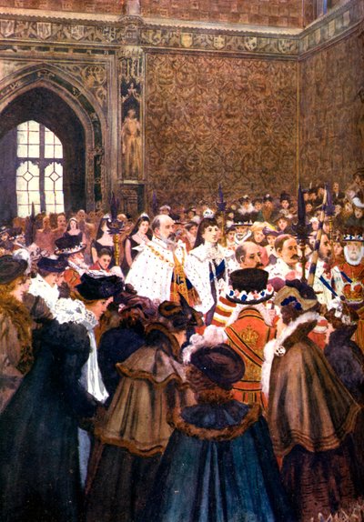 Otwarcie parlamentu przez króla Edwarda VII, ok. 1905 autorstwa Unbekannt