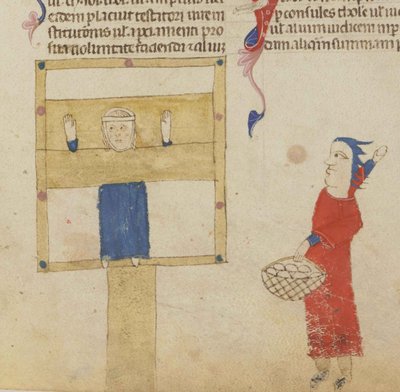 Pręgierz. Z Coutumes de Toulouse, 1295-1297. autorstwa Unbekannt