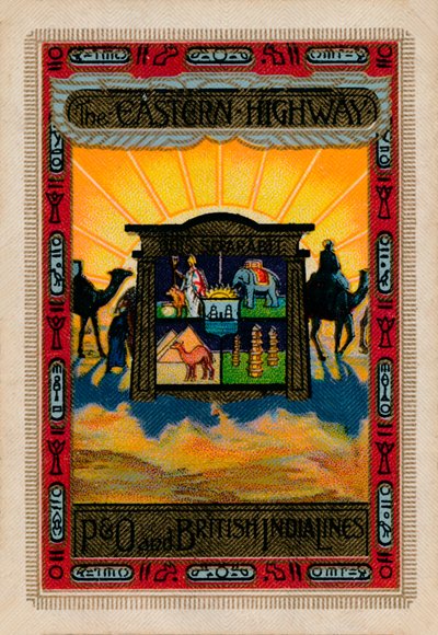 Rewers karty do gry wyprodukowanej dla P&O i British India Lines, 1925 autorstwa Unbekannt