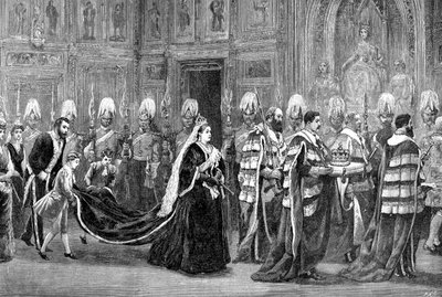 Procesja królewska w Pałacu Westminsterskim w drodze do Izby Lordów, 1886, 1900 autorstwa Unbekannt