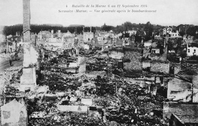 Ruiny Sermaize-Les-Bains, Francja, bitwa nad Marną, I wojna światowa, 1914 autorstwa Unbekannt