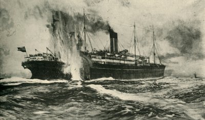 Zatonięcie arabskiego SS, I wojna światowa, 19 sierpnia 1915, ok. 1920. autorstwa Unbekannt