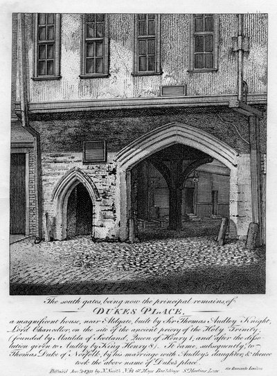 Brama południowa, Dukes Place, niedaleko Aldgate, Londyn, 1793 autorstwa Unbekannt