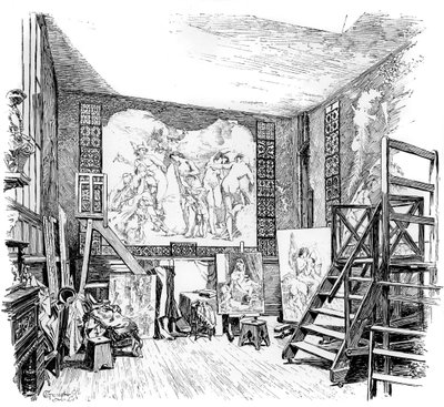 Pracownia Paula-Jacques-Aime Baudry, c1880-1882 autorstwa Unbekannt