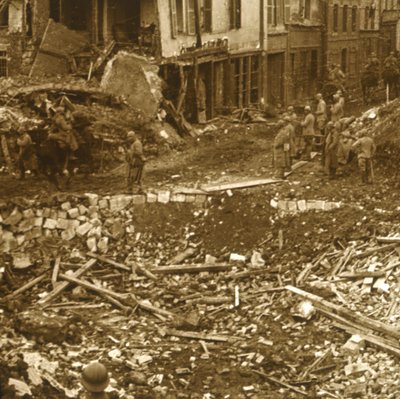 Zdobycie Ham, północna Francja, 1917 autorstwa Unbekannt