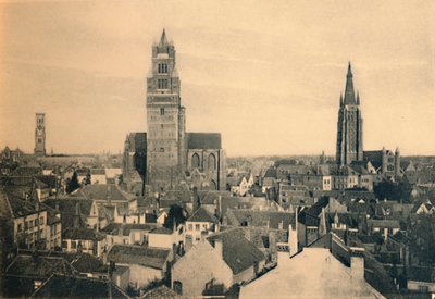 Trzy Wieże Dzwonnica, Katedra i Kościół Matki Bożej, ok. 1910 r. autorstwa Unbekannt