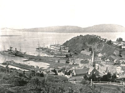 Miasto i port, Port Chalmers, Nowa Zelandia, 1895. autorstwa Unbekannt