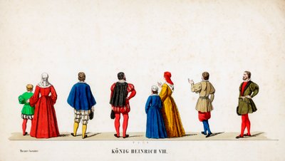 Projekty kostiumów teatralnych do sztuki Szekspira Henryk VIII, XIX w. autorstwa Unbekannt
