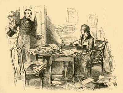 Znaleźli Schuberta ciężko przy pracy, 1907. autorstwa Unbekannt