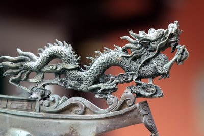 Świątynia Thian Hock Keng. Smok. Singapur autorstwa Unbekannt