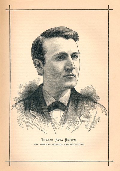 Thomas Alva Edison, amerykański wynalazca, 1893 autorstwa Unbekannt