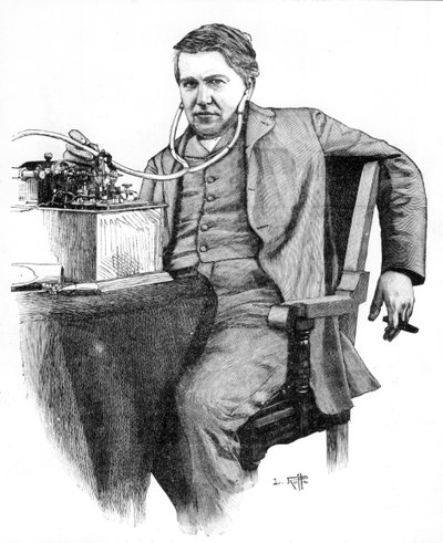 Thomas Alva Edison, amerykański wynalazca, ok. 1906 r. autorstwa Unbekannt