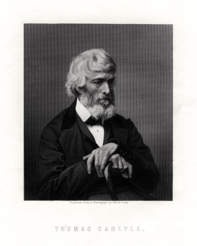 Thomas Carlyle, szkocki eseista, satyryk i historyk, połowa końca XIX wieku autorstwa Unbekannt