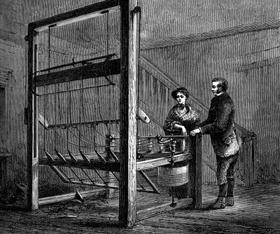 Thomas Highs spinning Jenny, ok.1880 autorstwa Unbekannt
