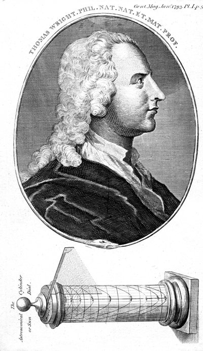Thomas Wright, angielski astronom, twórca instrumentów naukowych i nauczyciel, 1793 autorstwa Unbekannt