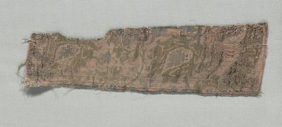Trzy fragmenty włoskiego gotyckiego jedwabiu, 1350-1399. autorstwa Unbekannt