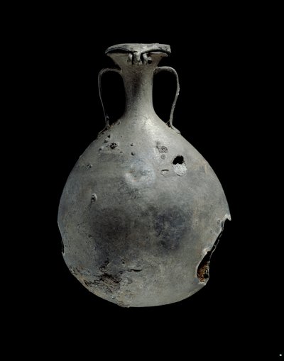 Kolba ze stopu cyny i ołowiu z pokrywką, XVIII dynastia c1540 pne-c1292 pne autorstwa Unbekannt