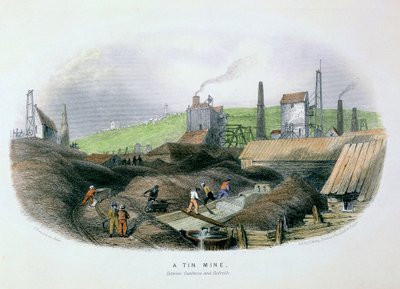 Kopalnia cyny między Camborne i Redruth, Kornwalia, ok. 1860 r. autorstwa Unbekannt
