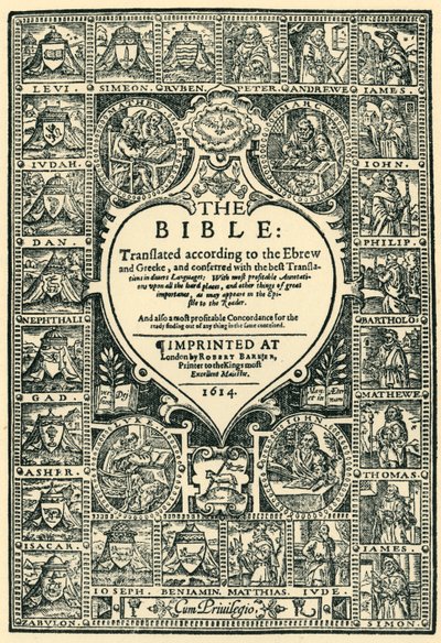 „Strona tytułowa Biblii Genewskiej”, 1614, 1943. autorstwa Unbekannt