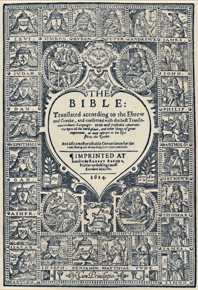 Strona tytułowa Biblii Genewskiej, 1614, 1947 autorstwa Unbekannt