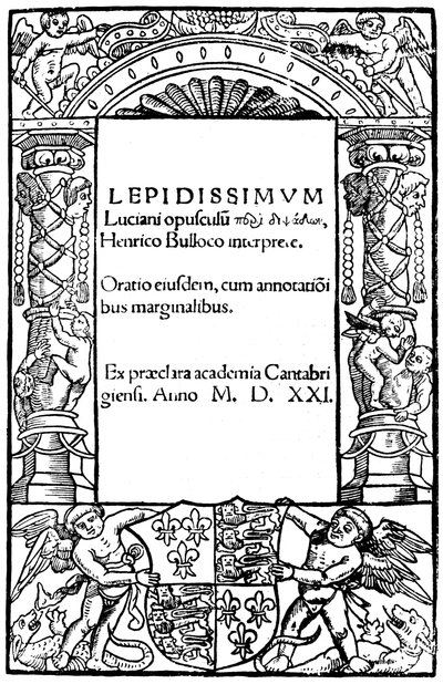 Strona tytułowa Luciana, 1521, 1893 autorstwa Unbekannt