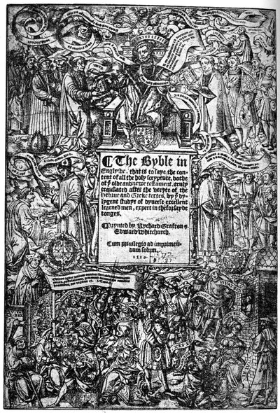 Strona tytułowa Wielkiej Biblii, 1539, 1893 autorstwa Unbekannt