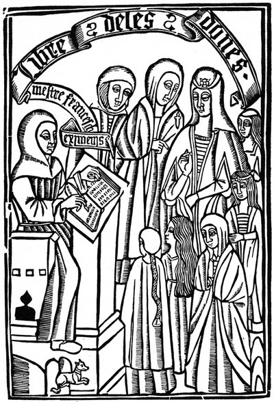 Strona tytułowa do Libre de les Dones kardynała Ximenesa, Barcelona, 1495, 1964. autorstwa Unbekannt