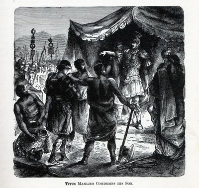 Tytus Manliusz potępia swojego syna, 1882 r. autorstwa Unbekannt