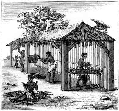 Przygotowanie tytoniu, 1873 autorstwa Unbekannt