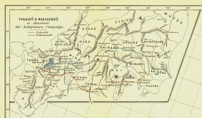 Tokaido & Nakasendo to illustrate the Sekigahara Campaign, 1903. autorstwa Unbekannt