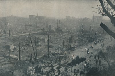 Tląca się równina szczątków i popiołów w Tokio, ok. 1935 r autorstwa Unbekannt