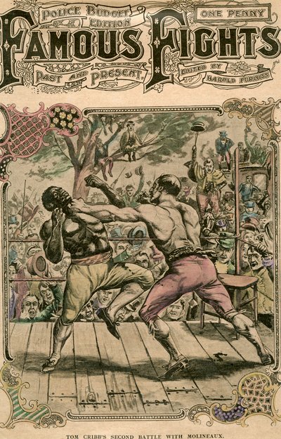 Druga bitwa Toma Cribbsa z Molineaux, 1811, koniec XIX lub początek XX wieku autorstwa Unbekannt