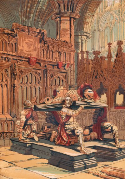 Grób Sir Francisa Vere w Opactwie Westminsterskim, c1845, 1864 autorstwa Unbekannt