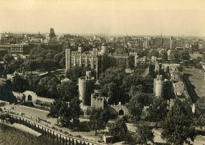 Wieża w Londynie. Widok ogólny od południa, ok. 1920 r. autorstwa Unbekannt