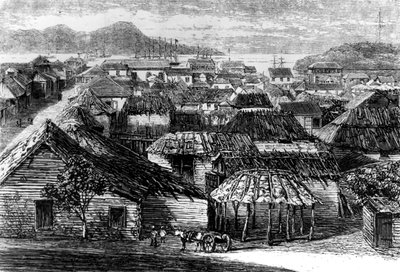 Miasto i zatoka Puerto Plata, Santo Domingo, 1873 autorstwa Unbekannt
