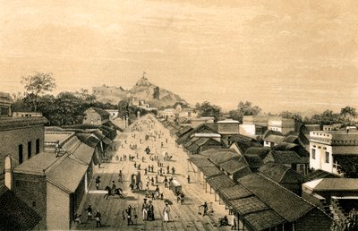 Miasto i fort Trichinopoly, Indie, 1847 autorstwa Unbekannt
