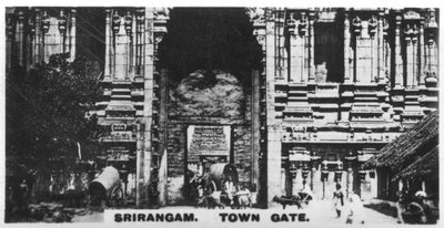 Brama miejska, Srirangam, Indie, ok. 1925 autorstwa Unbekannt
