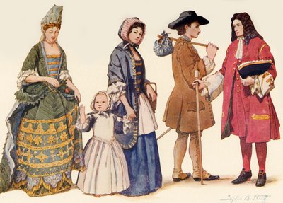 Tradycyjna odzież za panowania Jakuba II - Wilhelma i Marii 1685-1700, 1903, 1937. autorstwa Unbekannt