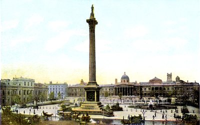 Trafalgar Square i kolumna Nelsons, Londyn, XX wiek autorstwa Unbekannt