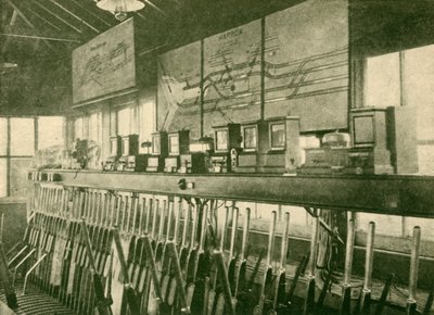 Schemat ruchu pociągu w nastawni, Metropolitan Railway, 1930. autorstwa Unbekannt