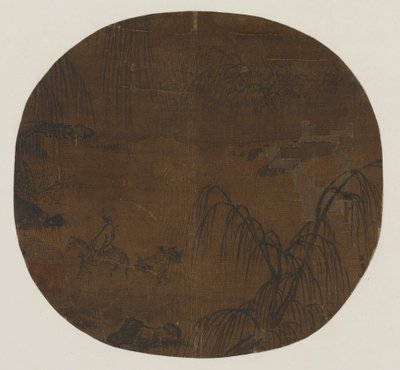 Podróżnicy pod wierzbami, dynastia Yuan lub Ming, 1279-1644. autorstwa Unbekannt